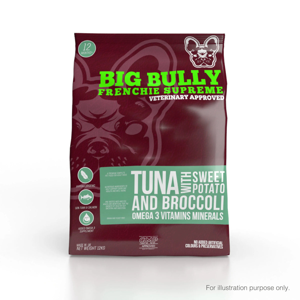 BIG BULLY FRENCHIE SUPREME (TUNA, SWEET POTATO & BROCCOLI, (12KG)